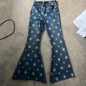 Star flare jeans